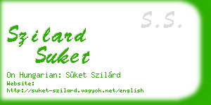 szilard suket business card